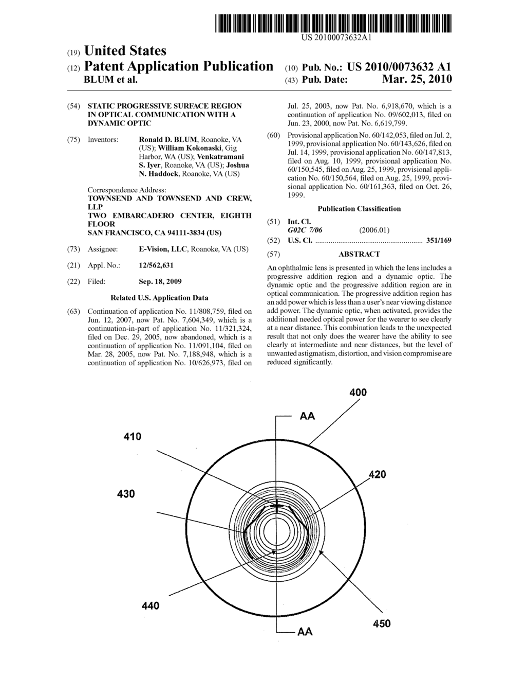 STATIC PROGRESSIVE SURFACE REGION IN OPTICAL COMMUNICATION WITH A DYNAMIC OPTIC - diagram, schematic, and image 01