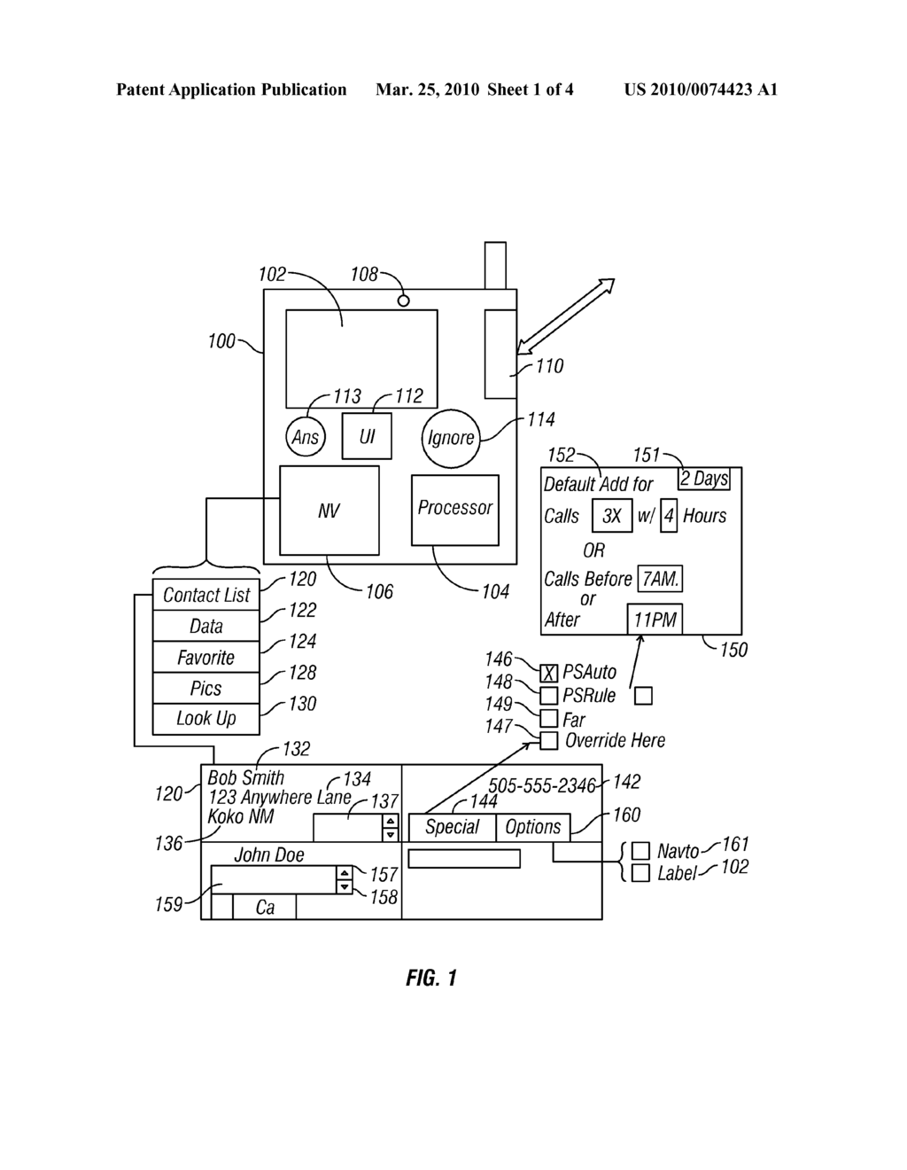 Communicating Device with Data Lookup and Anti-Call Function - diagram, schematic, and image 02