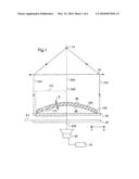 METHOD OF DETERMINING THE POSITION OF A DRILL HOLE TO BE DRILLED ON AN OPHTHALMIC LENS diagram and image