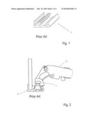 DEVICE FOR FASTENING AN OBJECT, PREFERABLY A HINGE, TO AN EXTRUDED PROFILE diagram and image