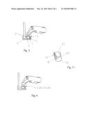 DEVICE FOR FASTENING AN OBJECT, PREFERABLY A HINGE, TO AN EXTRUDED PROFILE diagram and image