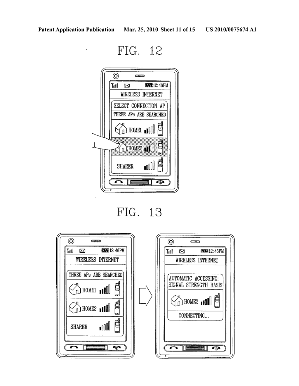 MOBILE TERMINAL AND METHOD FOR ACCESSING WIRELESS INTERNET OF MOBILE TERMINAL - diagram, schematic, and image 12