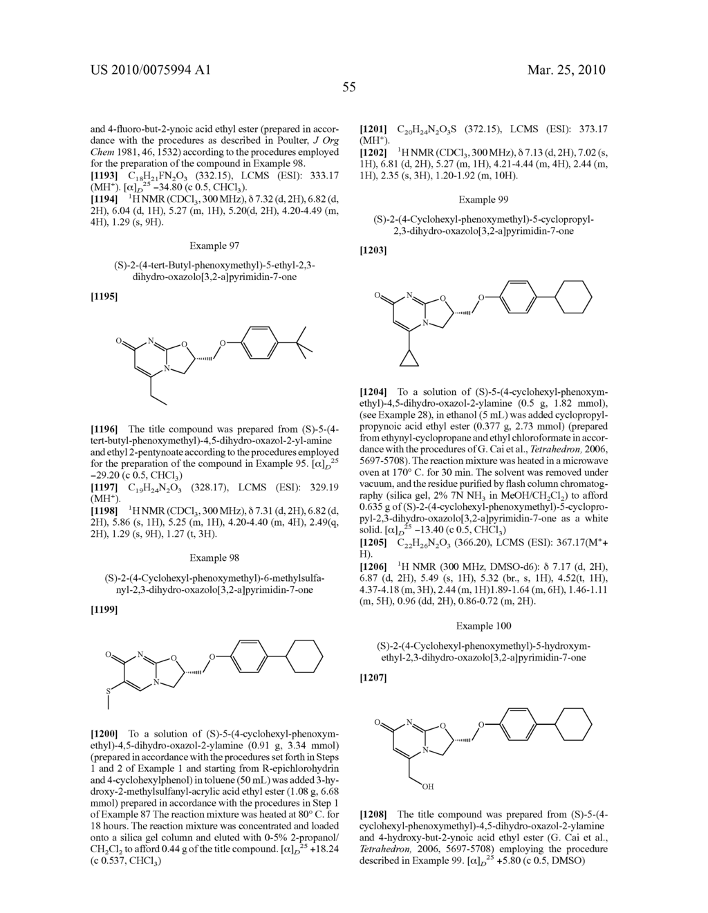 SUBSTITUTED DIHYDRO AND TETRAHYDRO OXAZOLOPYRIMIDINONES, PREPARATION AND USE THEREOF - diagram, schematic, and image 56