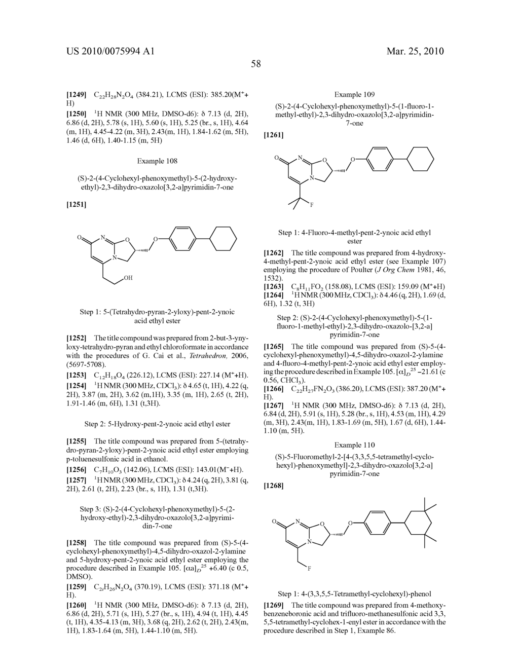 SUBSTITUTED DIHYDRO AND TETRAHYDRO OXAZOLOPYRIMIDINONES, PREPARATION AND USE THEREOF - diagram, schematic, and image 59