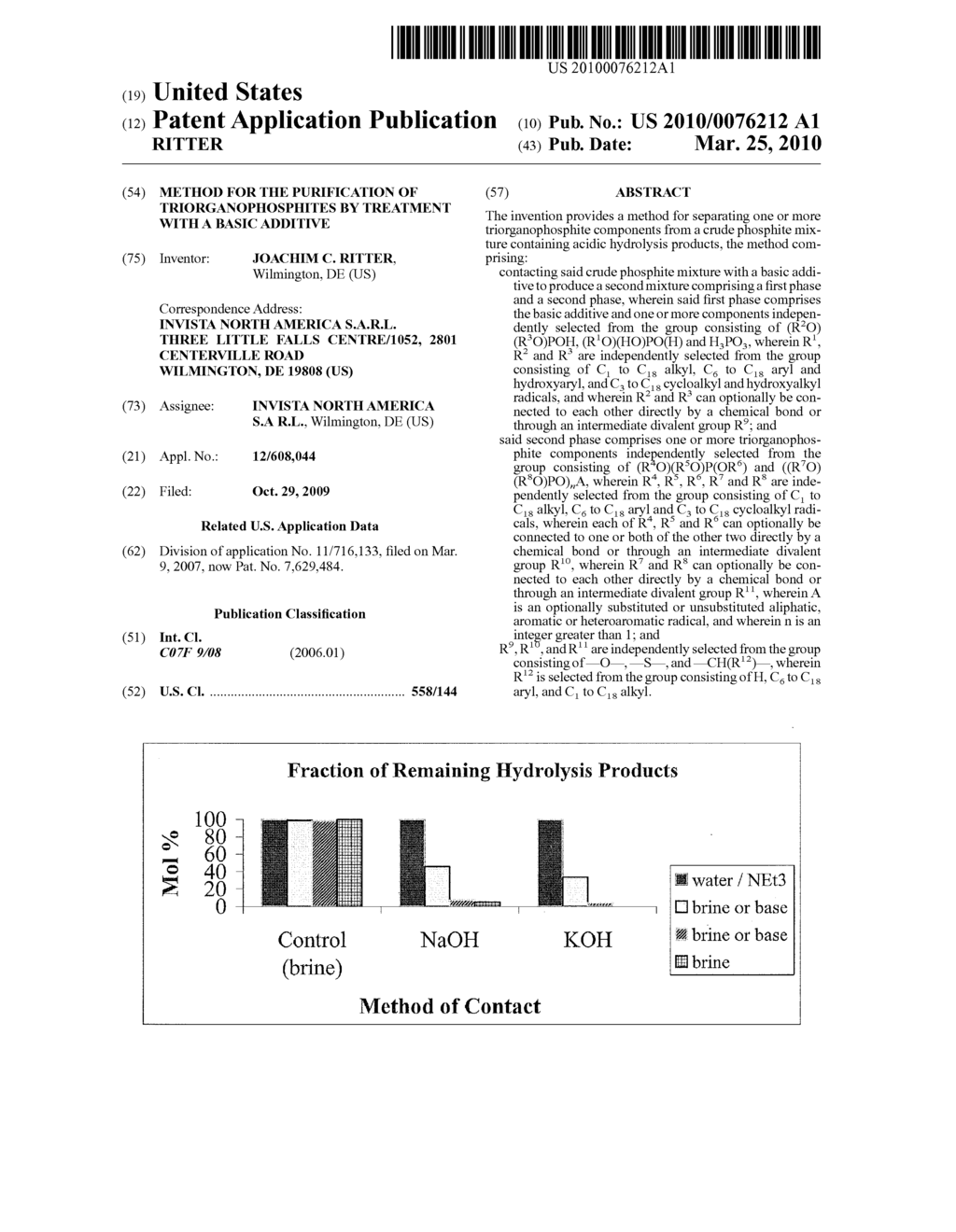 METHOD FOR THE PURIFICATION OF TRIORGANOPHOSPHITES BY TREATMENT WITH A BASIC ADDITIVE - diagram, schematic, and image 01