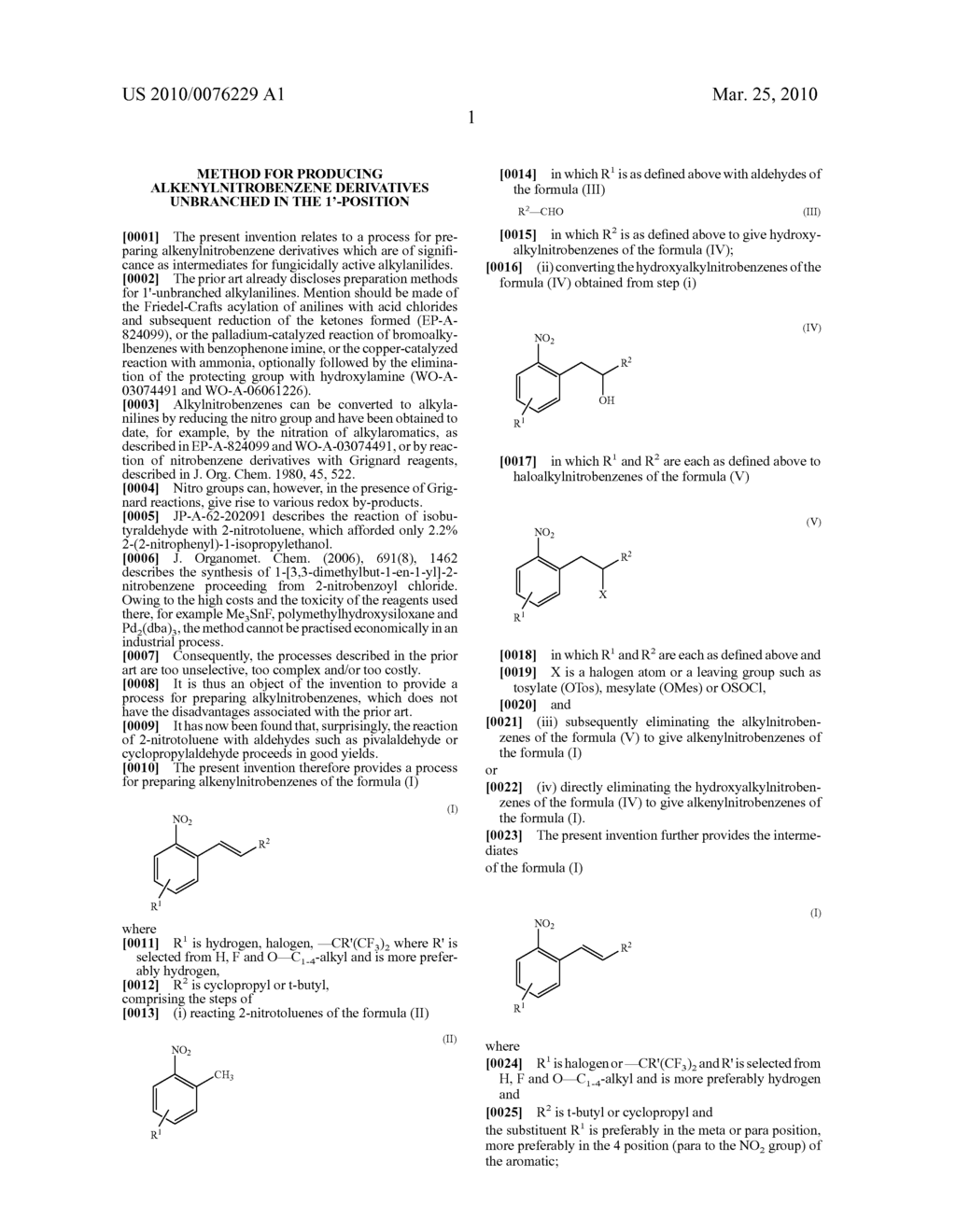 Method for Producing Alkenylnitrobenzene Derivatives Unbranched in the 1'-Position - diagram, schematic, and image 02