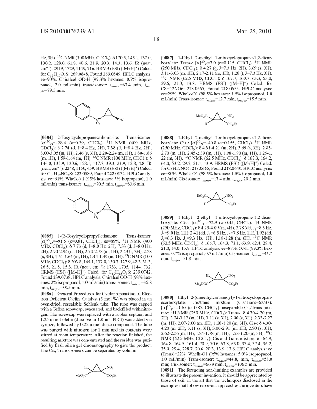 ASYMMETRIC CYCLOPROPANATION OF ELECTRON-DEFICIENT OLEFINS WITH DIAZO REAGENTS - diagram, schematic, and image 19