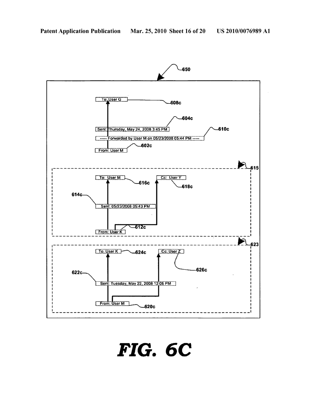 Method and system for displaying email thread information - diagram, schematic, and image 17