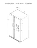 Refrigerator and ice storage container therefor diagram and image