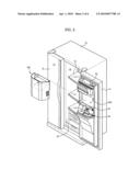 Refrigerator and ice storage container therefor diagram and image