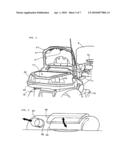 Vehicle trunk locking device diagram and image