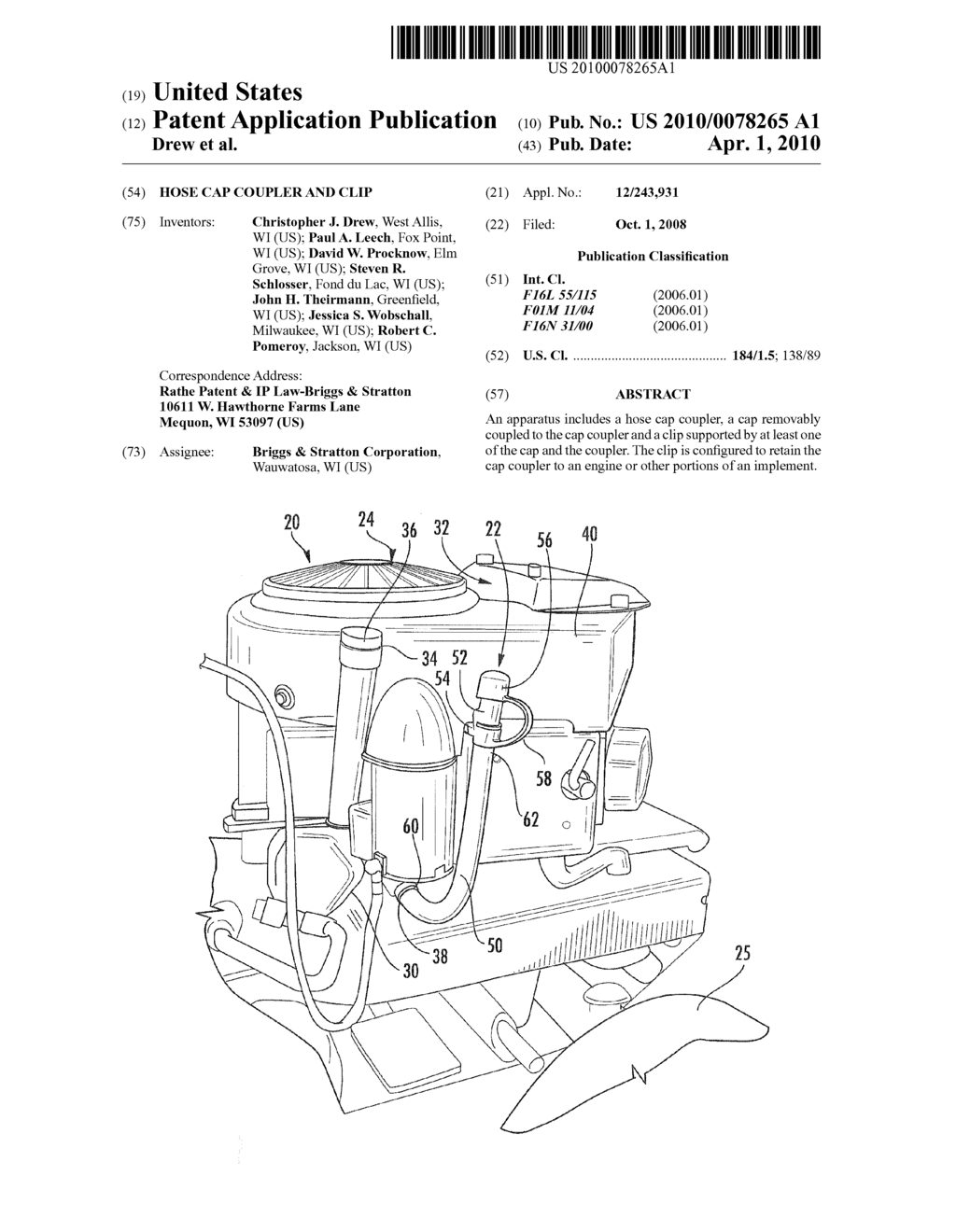 HOSE CAP COUPLER AND CLIP - diagram, schematic, and image 01