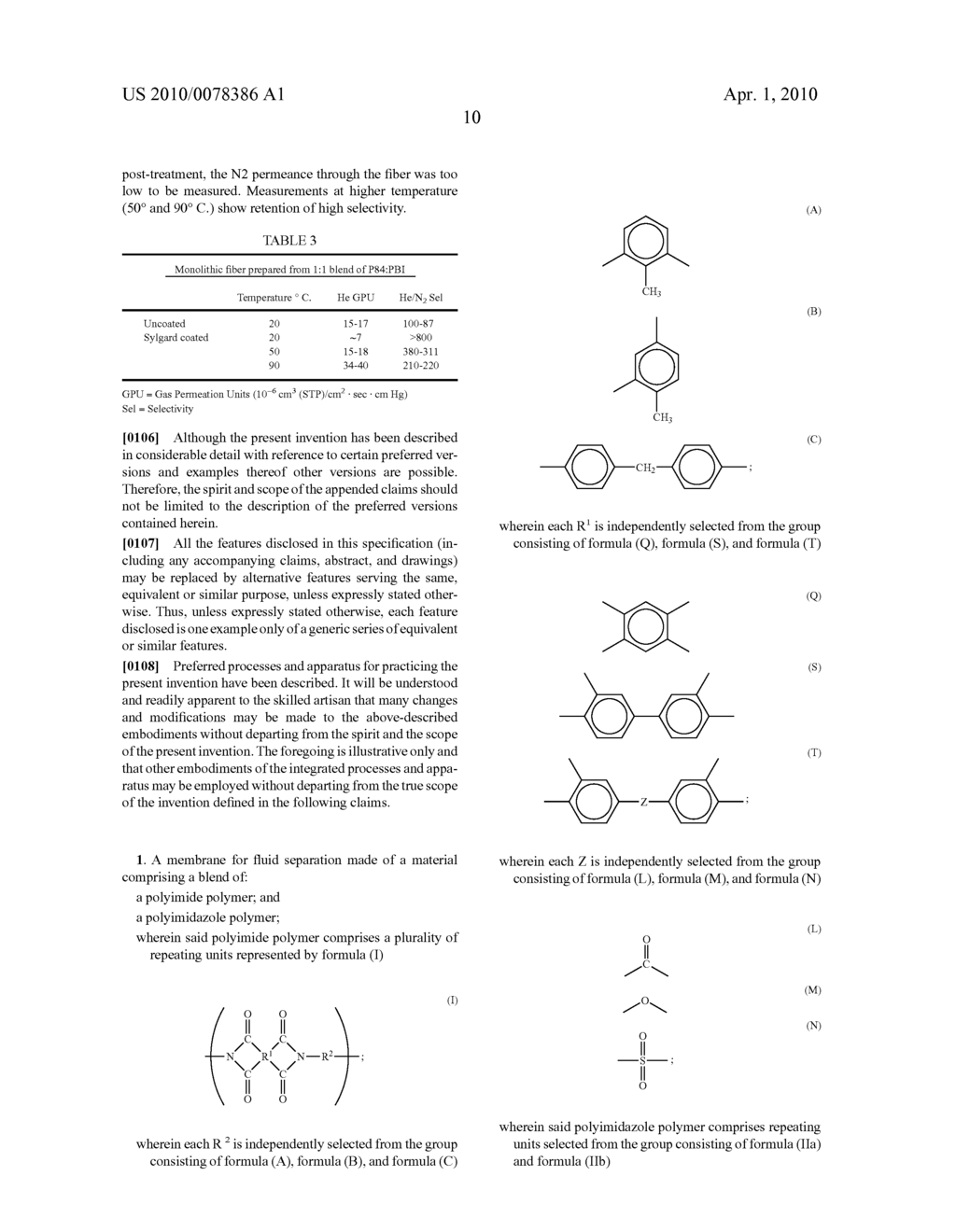 Separation Membrane made from Blends of Polyimides with Polyimidazoles - diagram, schematic, and image 12