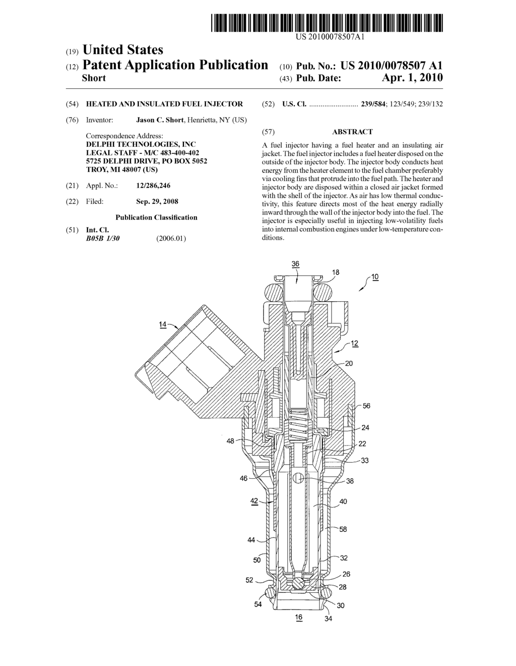 Heated and insulated fuel injector - diagram, schematic, and image 01