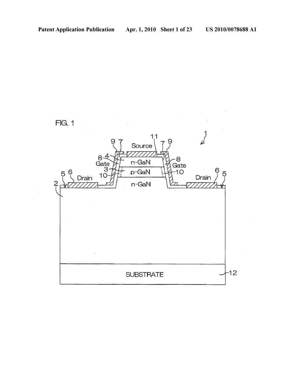 NITRIDE SEMICONDUCTOR DEVICE, NITRIDE SEMICONDUCTOR PACKAGE, AND METHOD FOR MANUFACTURING NITRIDE SEMICONDUCTOR DEVICE - diagram, schematic, and image 02