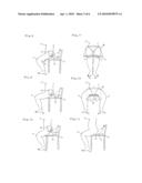 AUXILIARY CHAIR FOR IMPROVING POSTURE FOR USE WITH A CHAIR diagram and image