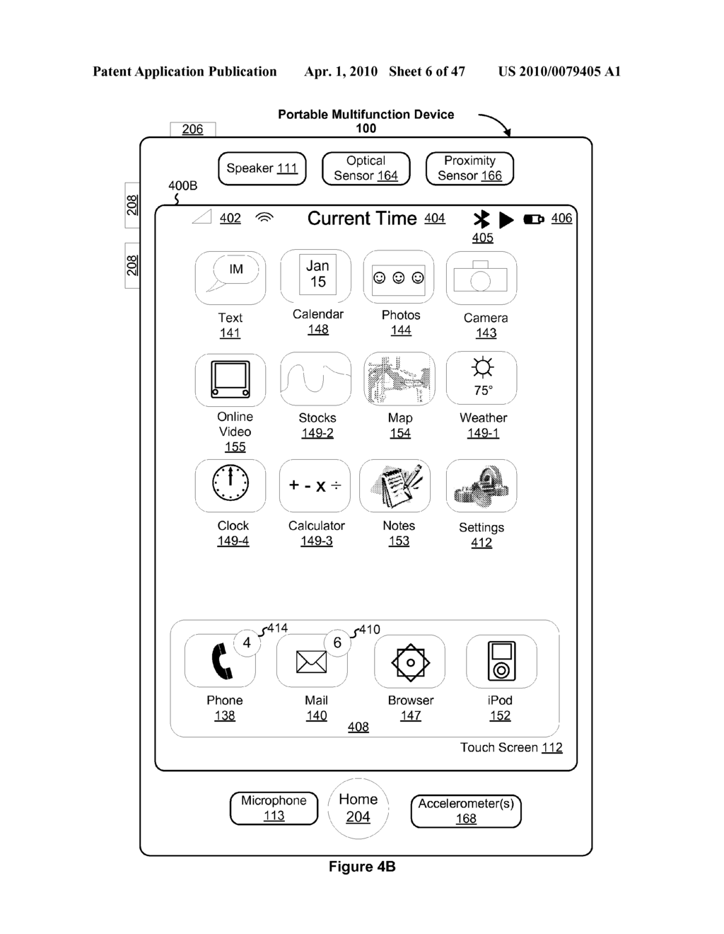 Touch Screen Device, Method, and Graphical User Interface for Moving On-Screen Objects Without Using a Cursor - diagram, schematic, and image 07