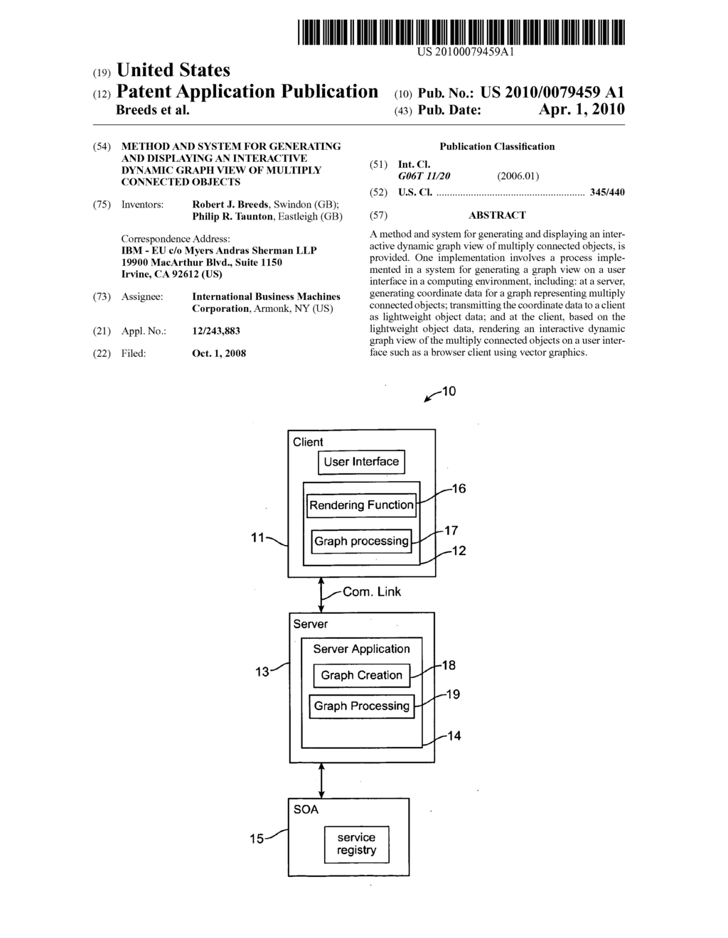  METHOD AND SYSTEM FOR GENERATING AND DISPLAYING AN INTERACTIVE DYNAMIC GRAPH VIEW OF MULTIPLY CONNECTED OBJECTS - diagram, schematic, and image 01