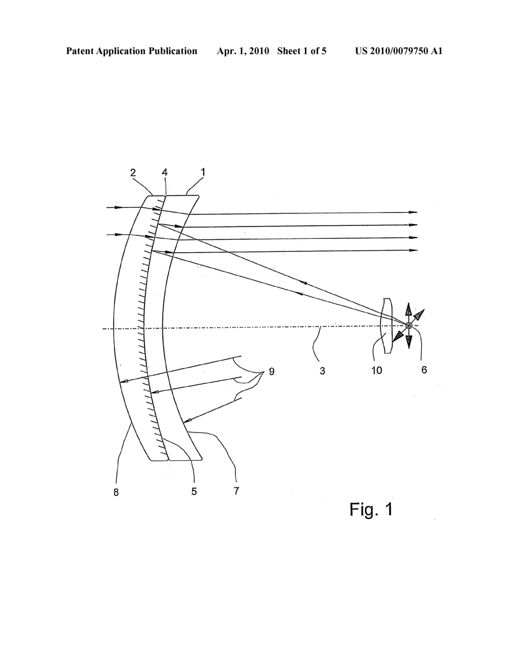 Coaxially Arranged, Off-Axis Optical System for a Sighting Device or Aiming Device - diagram, schematic, and image 02