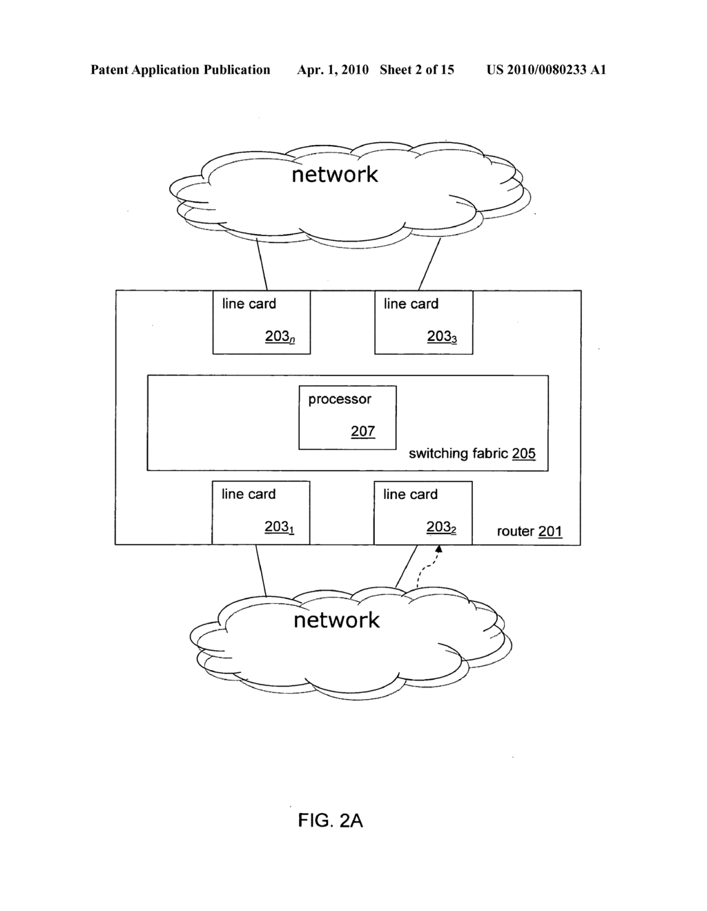 Demand-based distribution of internet protocol forwarding information within a router - diagram, schematic, and image 03