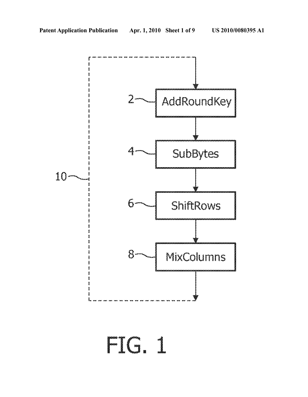 CRYPTOGRAPHIC METHOD FOR A WHITE-BOX IMPLEMENTATION - diagram, schematic, and image 02