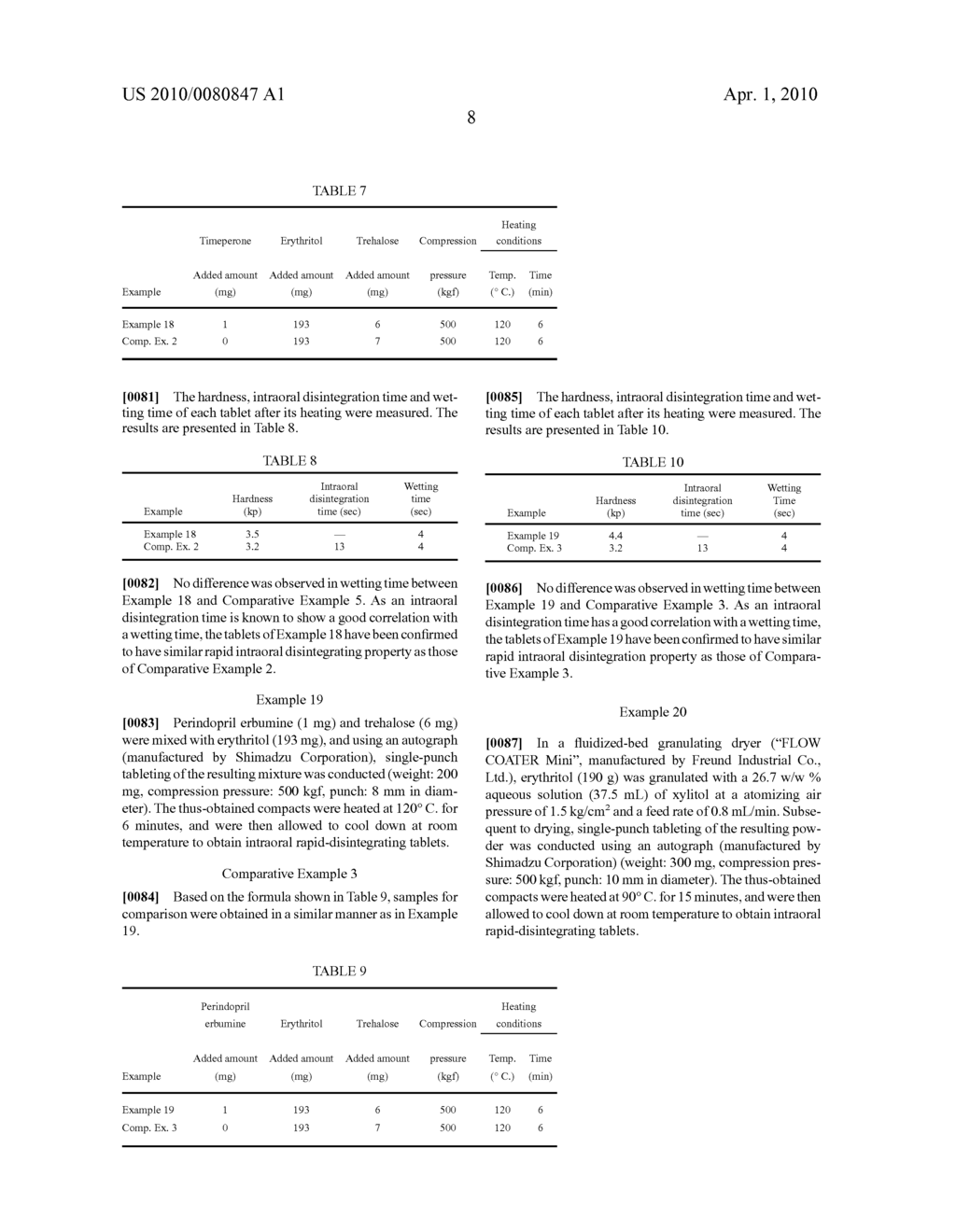 MEDICINAL COMPOSITIONS QUICKLY DISINTEGRATING IN THE ORAL CAVITY AND PROCESS FOR PRODUCING THE SAME - diagram, schematic, and image 09