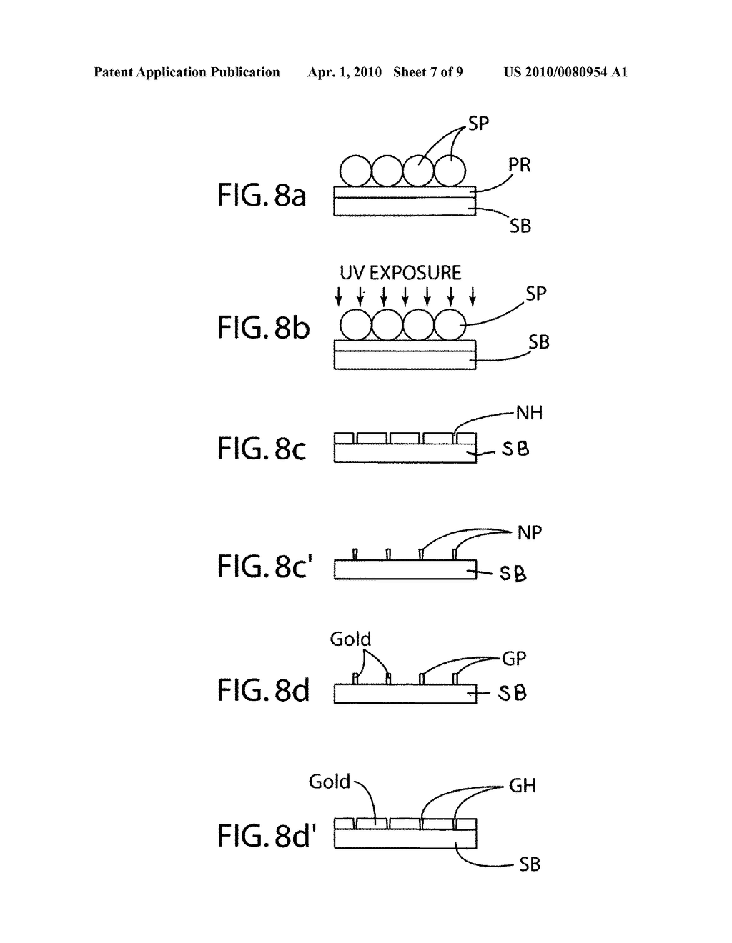 Process for formation of highly uniform arrays of nano-holes and nano-pillars - diagram, schematic, and image 08