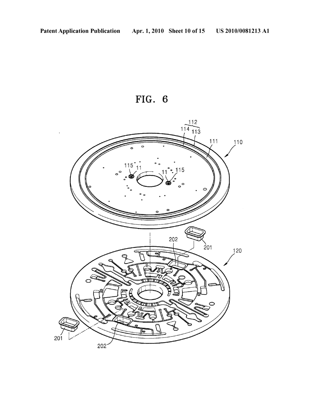 CENTRIFUGAL-BASED MICROFLUIDIC APPARATUS, METHOD OF FABRICATING THE SAME, AND METHOD OF TESTING SAMPLES USING THE MICROFLUIDIC APPARATUS - diagram, schematic, and image 11