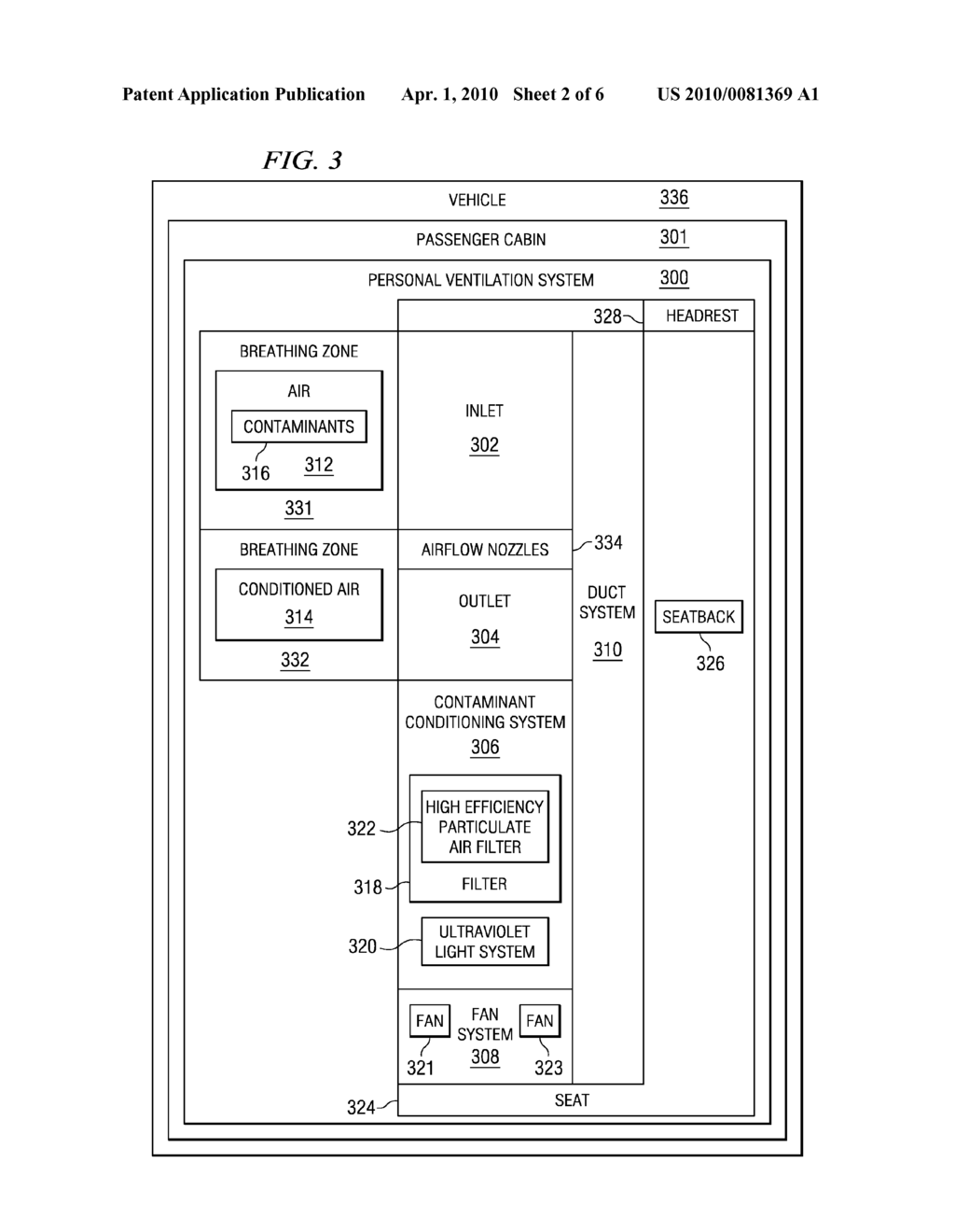 PERSONAL VENTILATION IN AN AIRCRAFT ENVIRONMENT - diagram, schematic, and image 03