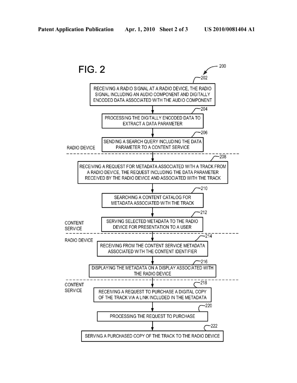 OBTAINING AND PRESENTING METADATA RELATED TO A RADIO BROADCAST - diagram, schematic, and image 03