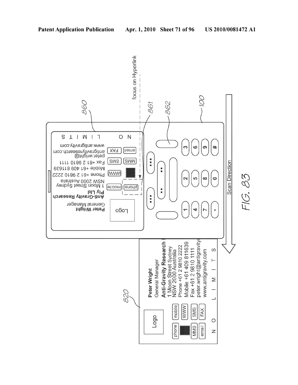 Performing an Action in a Mobile Telecommunication Device - diagram, schematic, and image 72