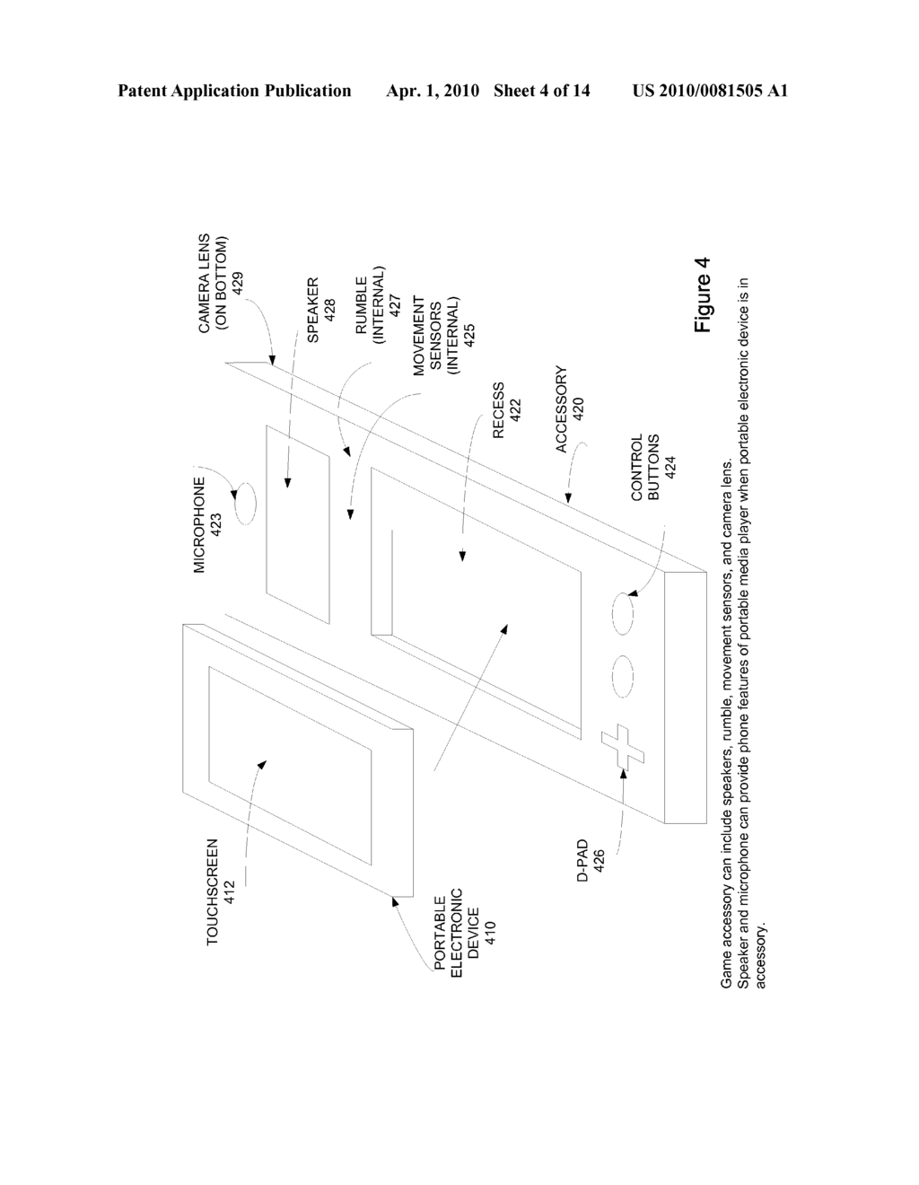 ACCESSORY FOR PLAYING GAMES WITH A PORTABLE ELECTRONIC DEVICE - diagram, schematic, and image 05