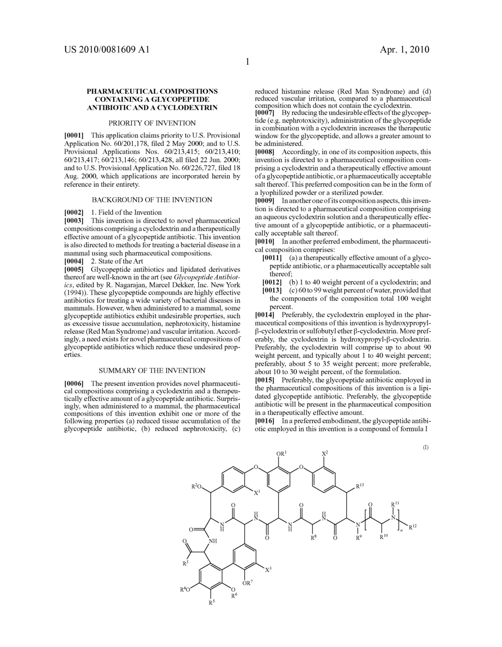 PHARMACEUTICAL COMPOSITIONS CONTAINING A GLYCOPEPTIDE ANTIBIOTIC AND A CYCLODEXTRIN - diagram, schematic, and image 02