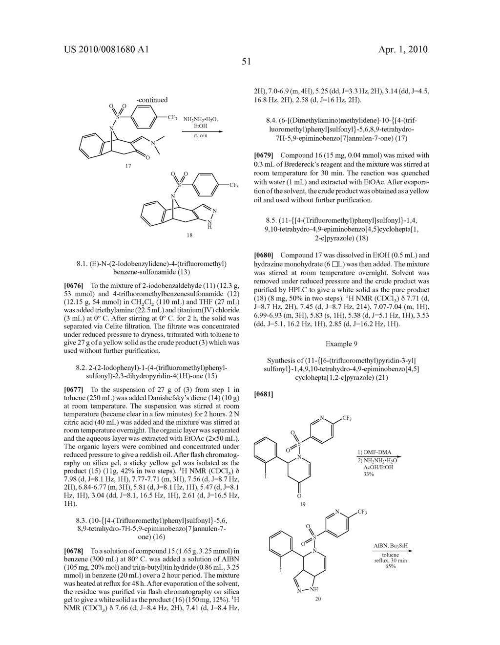 N-SULFONAMIDO POLYCYCLIC PYRAZOLYL COMPOUNDS - diagram, schematic, and image 52