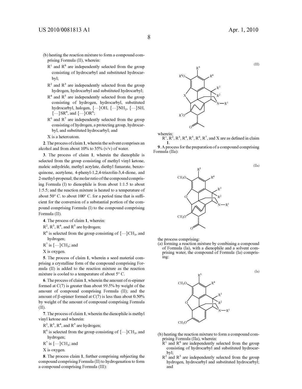 Processes for the synthesis of opiates alkaloids with reduced impurity formation - diagram, schematic, and image 11