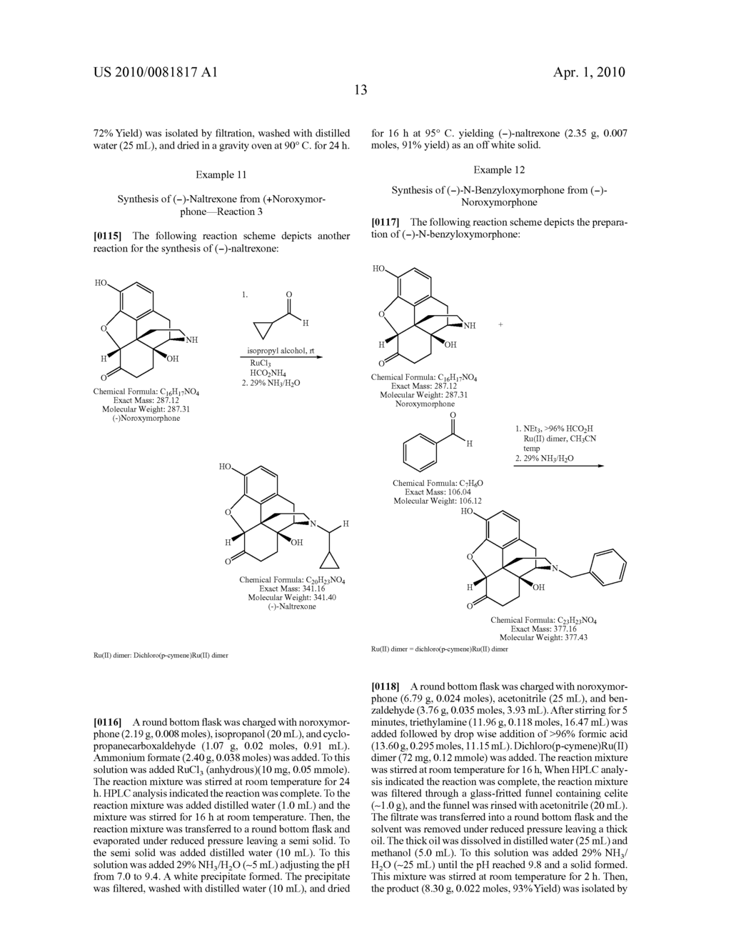 Processes for the selective amination of ketomorphinans - diagram, schematic, and image 14