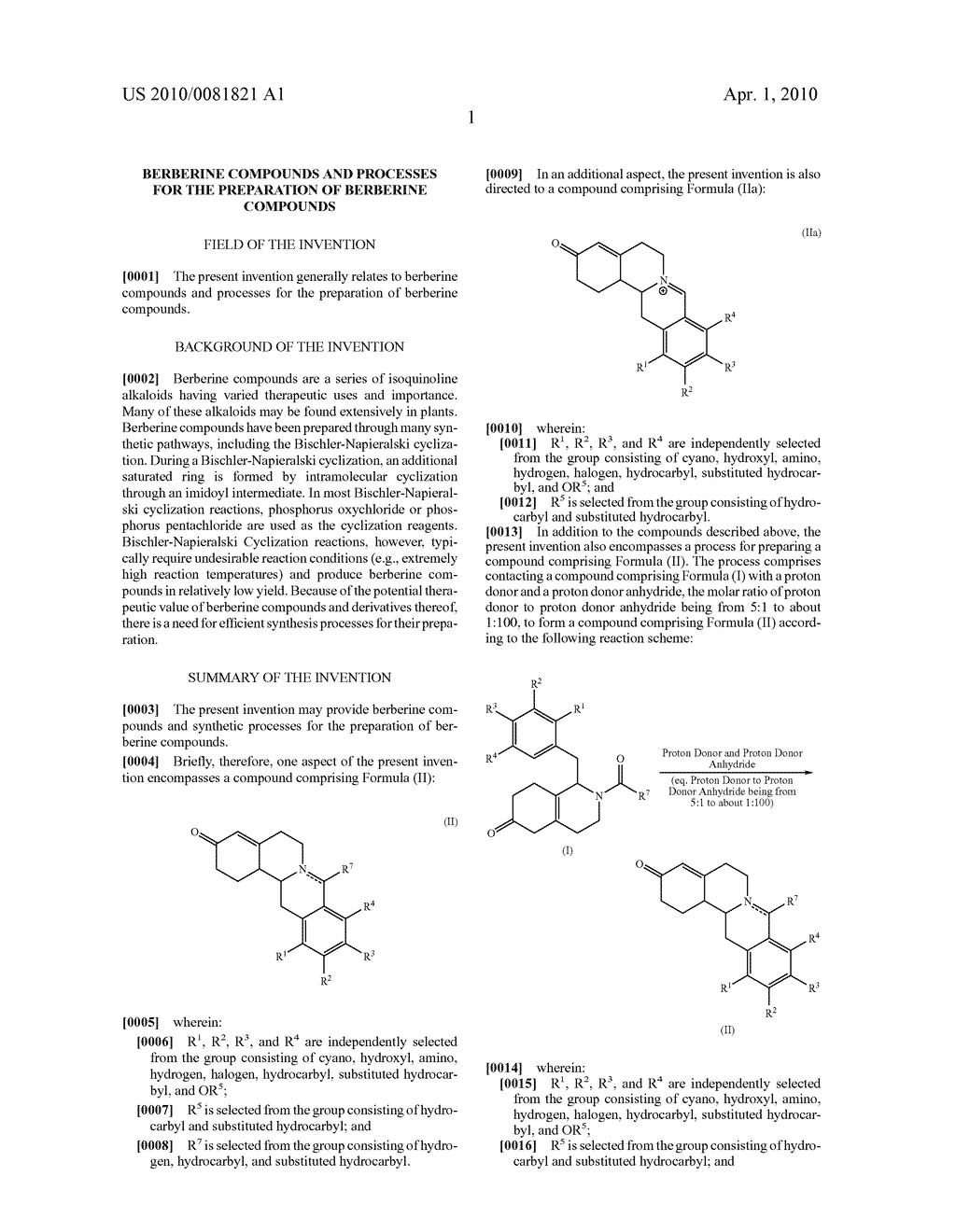 Berberine compounds and processes for the preparation of berberine compounds - diagram, schematic, and image 02