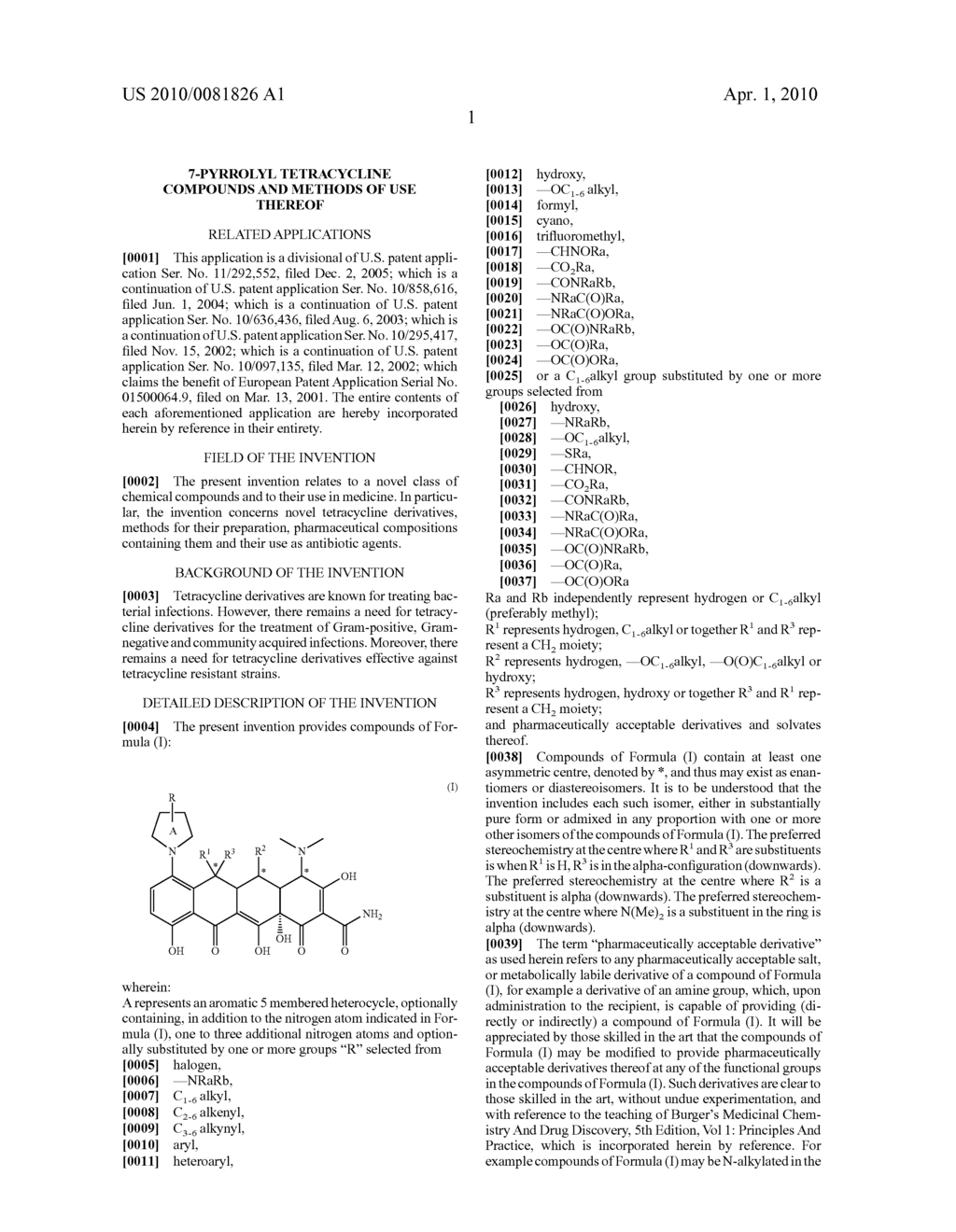 7-PYRROLYL TETRACYCLINE COMPOUNDS AND METHODS OF USE THEREOF - diagram, schematic, and image 02