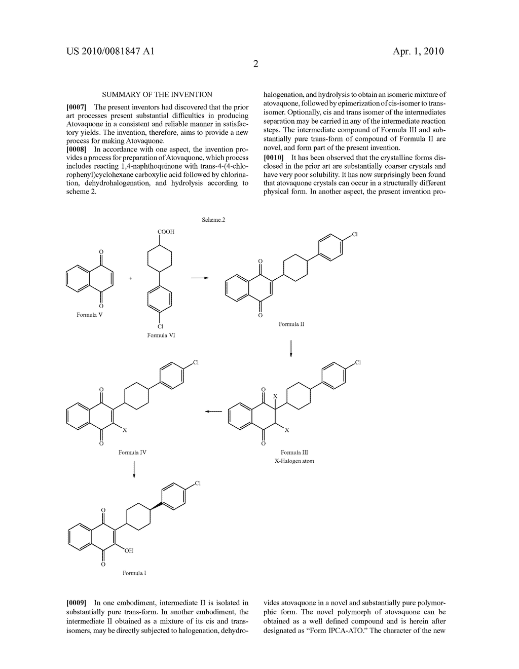 NEW PROCESS FOR PREPARATION OF ATOVAQUONE AND NOVEL INTERMEDIATES THEREOF - diagram, schematic, and image 03