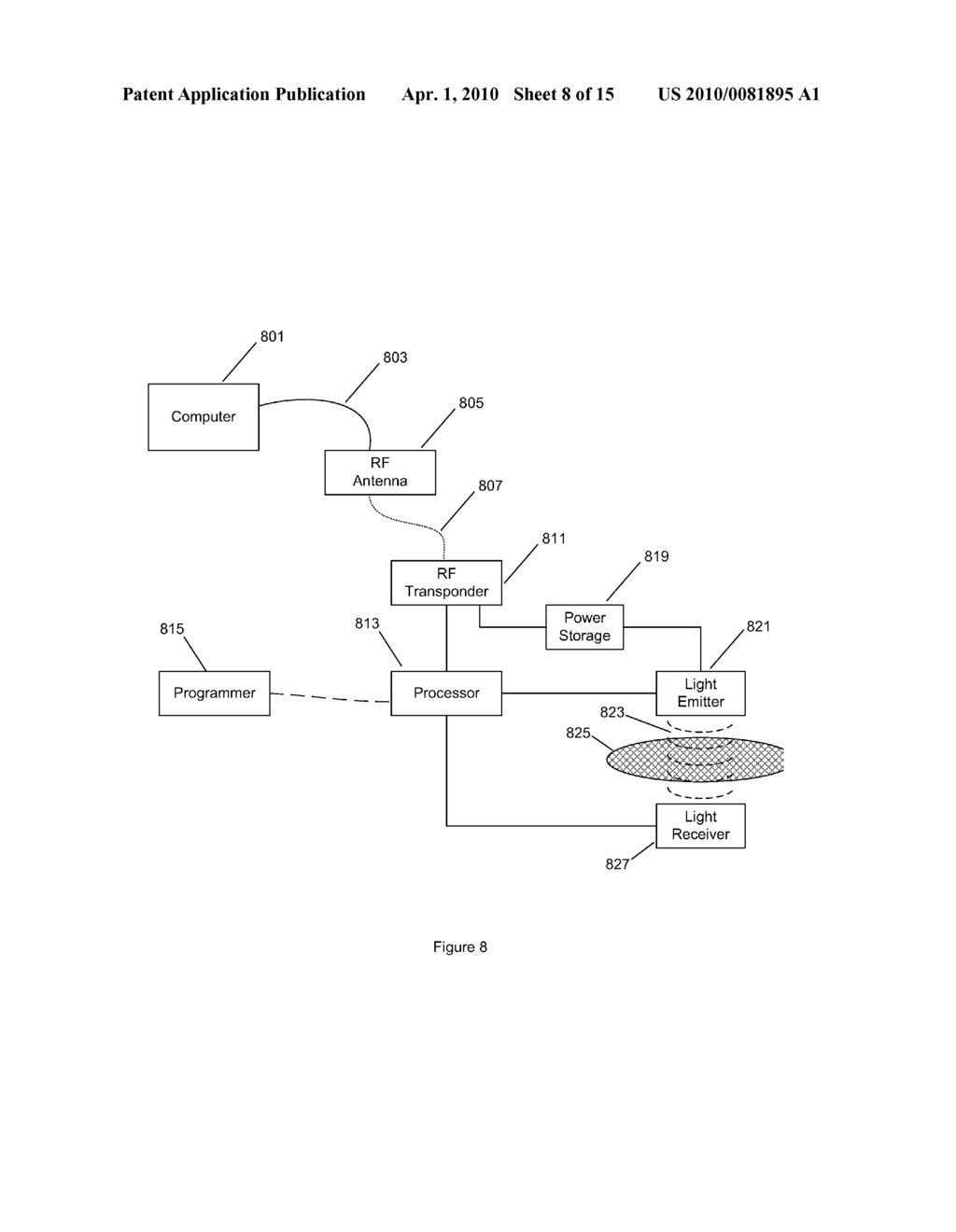 WIRELESS MEDICAL TELEMETRY SYSTEM AND METHODS USING RADIO FREQUENCY ENERGIZED BIOSENSORS - diagram, schematic, and image 09