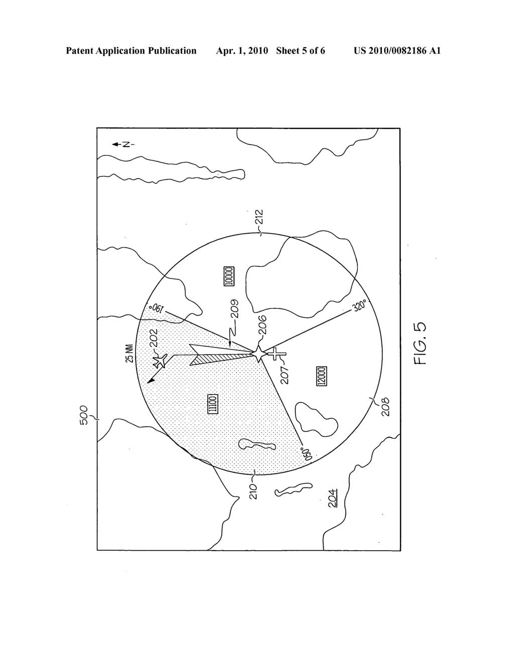 METHODS AND SYSTEMS FOR INDICATING WHETHER AN AIRCRAFT IS BELOW A MINIMUM ALTITUDE CRITERION FOR A SECTOR - diagram, schematic, and image 06