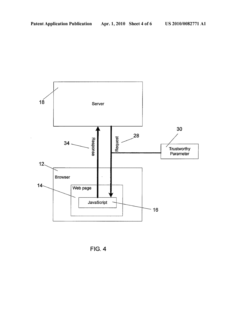 MECHANISM FOR INSERTING TRUSTWORTHY PARAMETERS INTO AJAX VIA SERVER-SIDE PROXY - diagram, schematic, and image 05