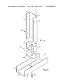 FRAMING SYSTEM OF STUDS AND RAILS CONNECTED TOGETHER BY ADAPTER MEMBERS diagram and image