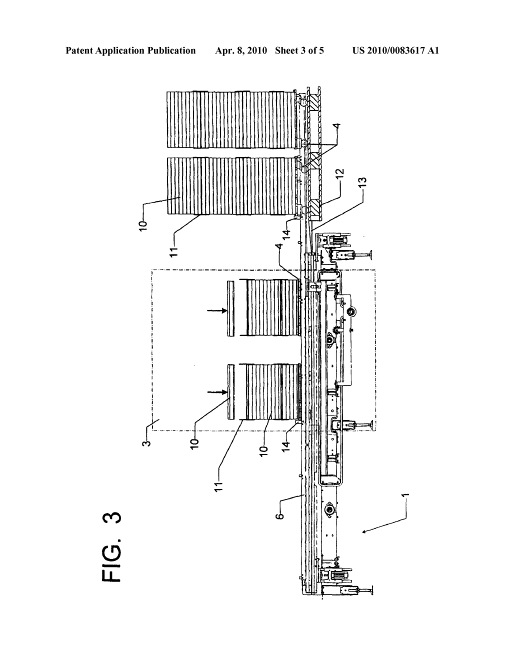 LOADING AND PALLETIZING DEVICE FOR ROLL TRUCKS, SUCH AS DOLLIES, AND THE ASSOCIATED METHOD - diagram, schematic, and image 04