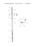 KNITTING MACHINE NEEDLE WITH MEANDERING SLIT CURVE diagram and image