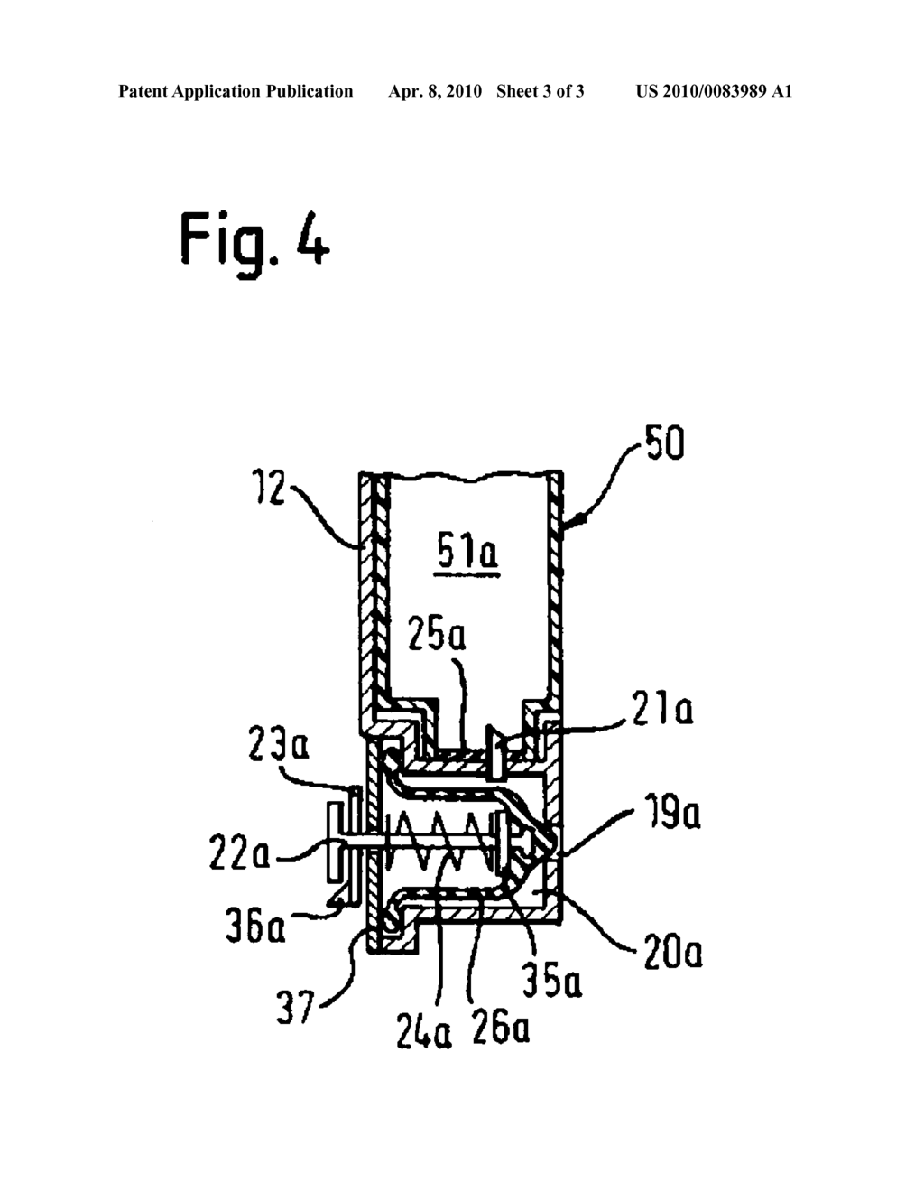 Cartridge for a water-conducting domestic appliance comprising a detergent dosing system - diagram, schematic, and image 04