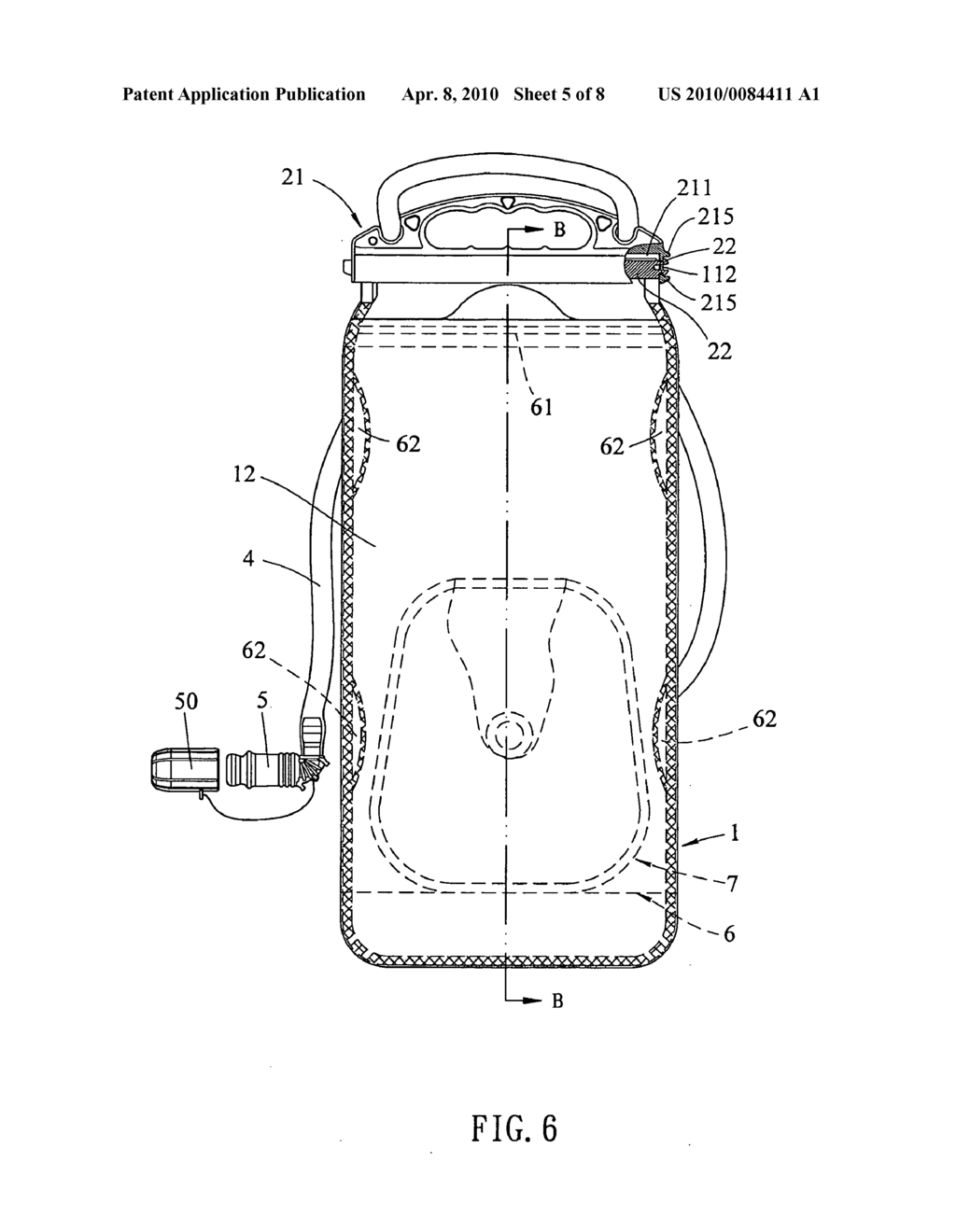 Water storage unit with dual bladders - diagram, schematic, and image 06