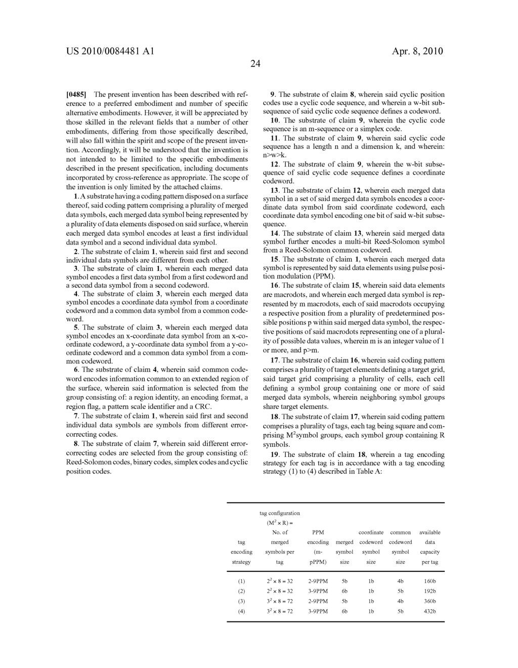 CODING PATTERN HAVING MERGED DATA SYMBOLS - diagram, schematic, and image 46