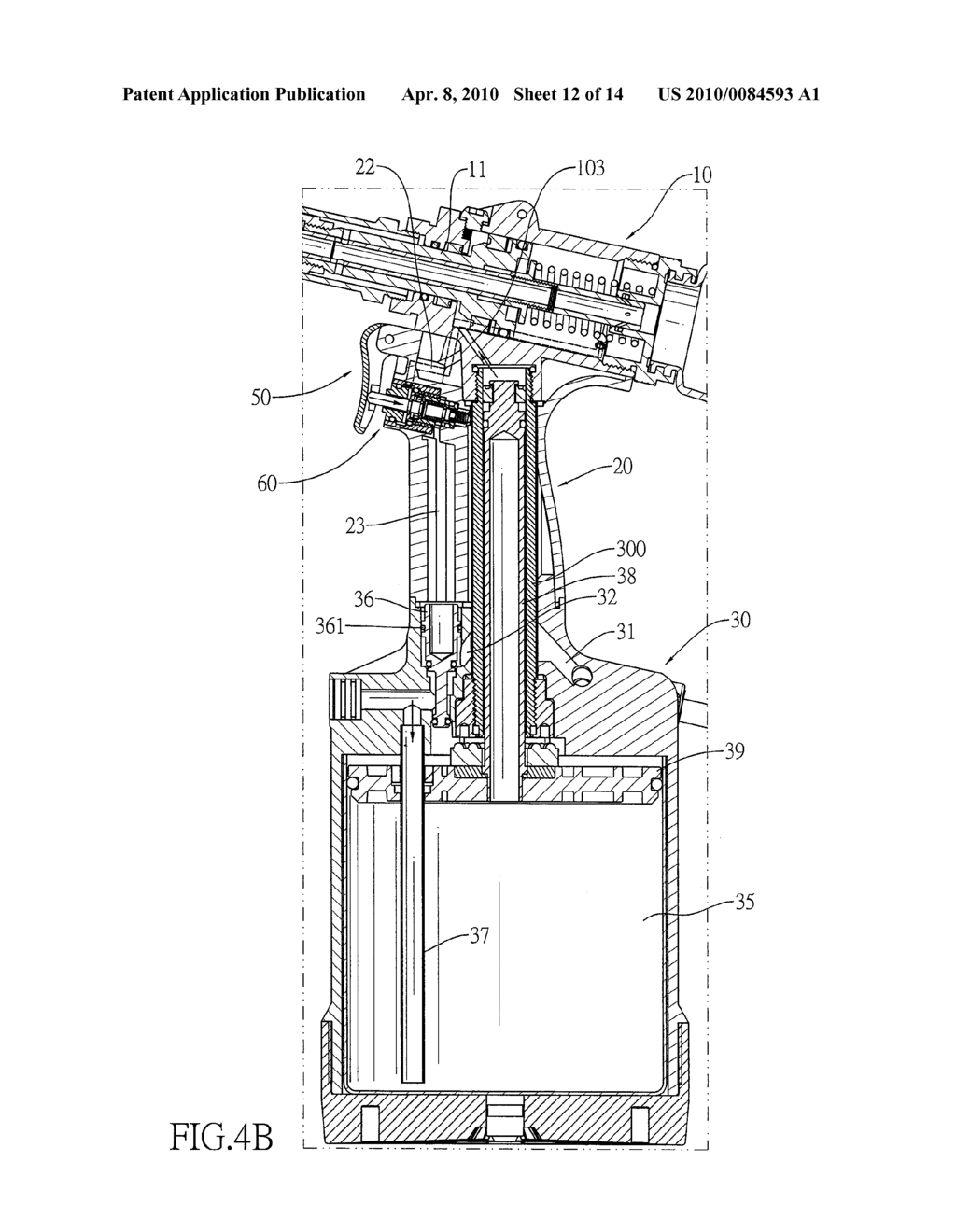 TRIGGER DEVICE FOR A RIVET GUN AND A RIVET GUN HANDLE ASSEMBLY WITH A TRIGGER DEVICE - diagram, schematic, and image 13