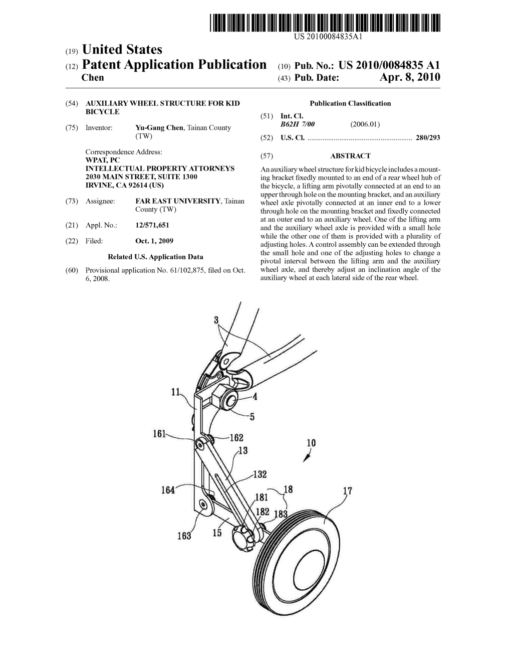 AUXILIARY WHEEL STRUCTURE FOR KID BICYCLE - diagram, schematic, and image 01